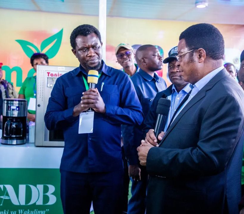 Prime Minister Hon. Kassim Majaliwa Majaliwa (Mb.) visits TADB pavilion at the International Agricultural Show “Nane Nane” 2023, Mbeya